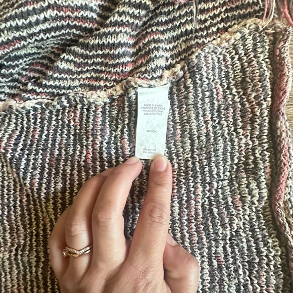 Lucky Brand Knit Long Sleeve Open Cardigan Sz S Fringes style Boho 90s Y2K - Picture 5 of 7